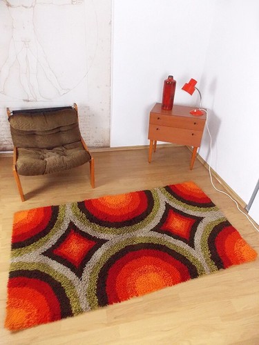 Handmade shag rya wool rug - shag,