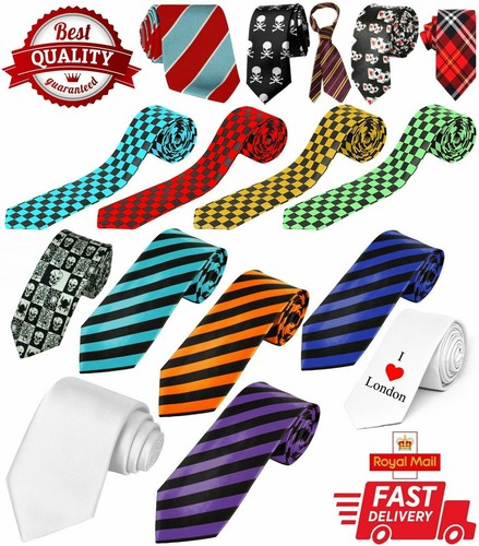 Mens tie plain - mens, slim