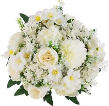 Wedding Flower Ball White Artificial Centerpiece Small Peony Arrangement Bouquet
