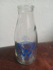 Vintage School Milk Dairy Bottle BUTTERFLY FARM 