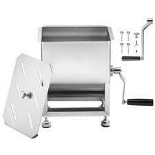 Uimoso Manual Meat Mixer 15L Fixed Tank for Sausage and Meat Preparation