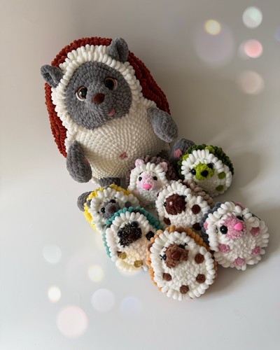 Handmade crochet hedgehog - handmade,