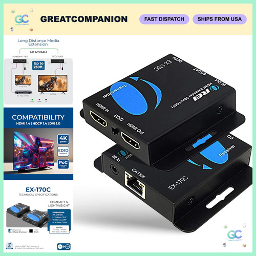 Hdmi extender over - extender, cat5