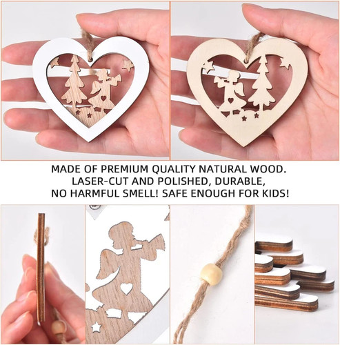 24pcs wooden christmas tree - christmas,