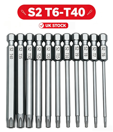 11pcs long reach torx - long, star