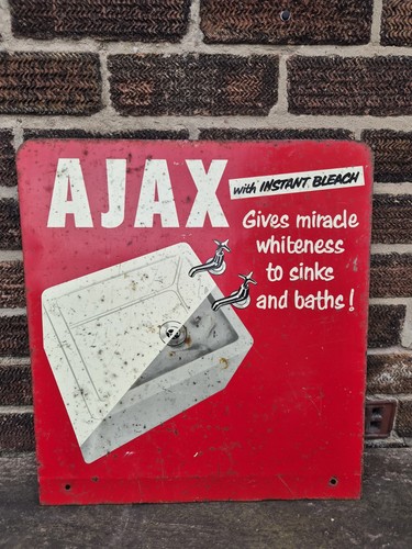 Vintage original tin ajax - vintage,