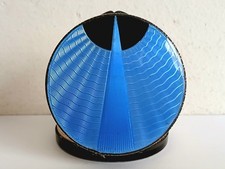 Silver Enamel Powder Compact
