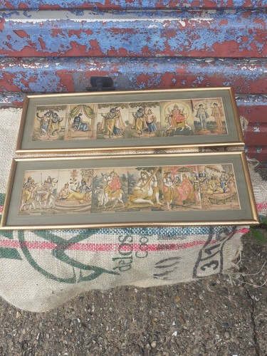 Pair framed hindu gods - pair, of