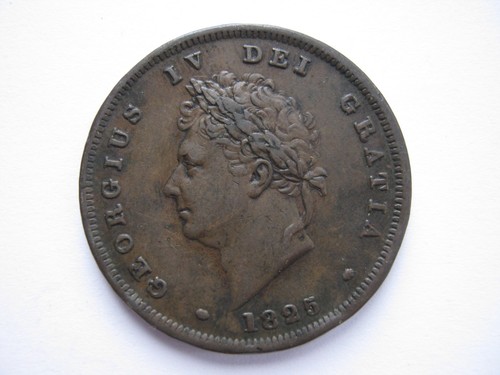 1825 george copper penny - copper,