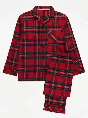 Men red brushed cotton - red,