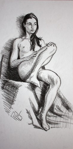 Original female charcoal - original,