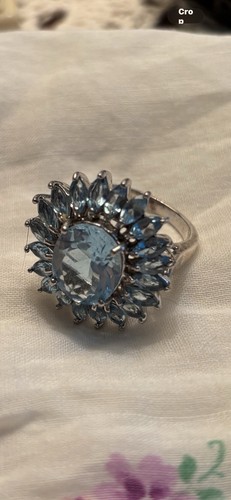 Sterling silver blue - silver, topaz