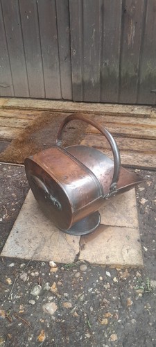 Coal scuttle victorian antique - scuttle,