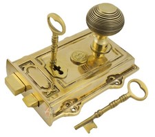 Solid Brass Davenport Rim Lock