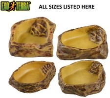 Exo Terra Reptile Water Dish Terrarium S M L XL Natural Look Bowl Snake Lizard