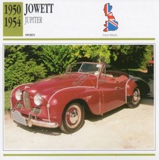 1950-1954 JOWETT JUPITER Sports Classic Car Photo/Info Maxi Card