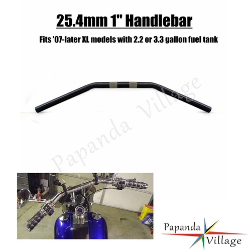 Black handlebar for harley - 1'',