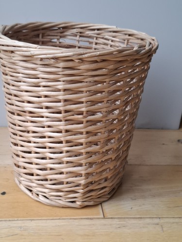Wicker waste paper bin basket - paper,