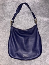 Radley Navy Leather Slouch/Bucket  Shoulder Bag In Very Good Condition