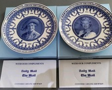 2 Wedgewood 9" Plates. Royal,Queen Elizabeth II/Queen Elizabeth The Queen Mother