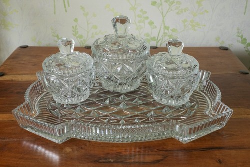 Vintage four piece crystal - four,