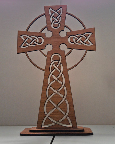 Freestanding wooden celtic - wooden,