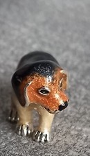 Beagle pup silver & enamel Saturno