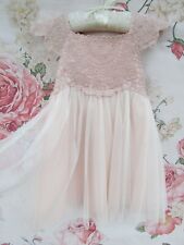 Pink Sparkle Estella Christening Party Occasion Dress 3-6 MONSOON £48 WORN ONCE