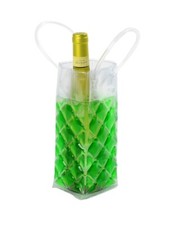 2 Pack Ice Gel Wine Bottle Cooler Bag Chiller Cool Carrier Picnic Green Colour 