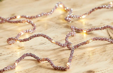 3 x 2m Led Glitter Rope Strands - Alison Cork - Indoor / Outdoor - Pink- New