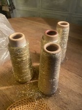 Vintage Gold Crochet Knitting Thread