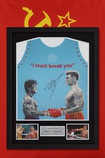 Signed Framed Dolph Lundgren Rocky VI Vest Ivan Drago Stallone