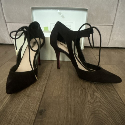 Carvela black suede court - black,