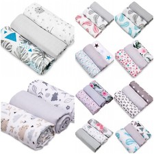 Soft 3-pack Squares Baby Muslin Nappies Cloth Diaper 100% Cotton 70x80cm Bib