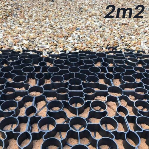 Grid black 2m2 gravel - gravel,