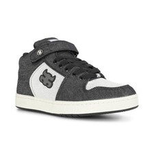 IPATH Grasshopper High-Top Skate Shoes - Black/White Denim Hemp