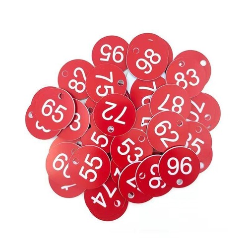 Engraved number discs - number,
