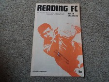 Reading V Blyth Spartans 1971/72 FA Cup 3rd Round Replay Programme