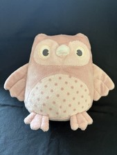 M&S Marks & Spencer Pink Owl Bird Spotted Plush Comforter Soft Toy