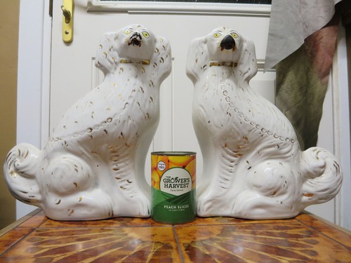 Large rare 19c pair - of, white