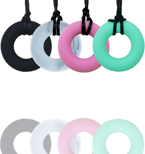 Silicone chew necklace pack - necklace,, 4