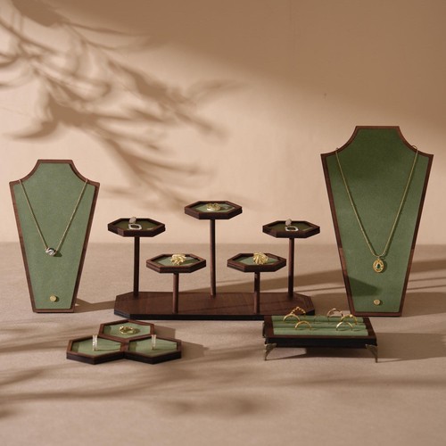 Wood jewelry display set - jewelry,