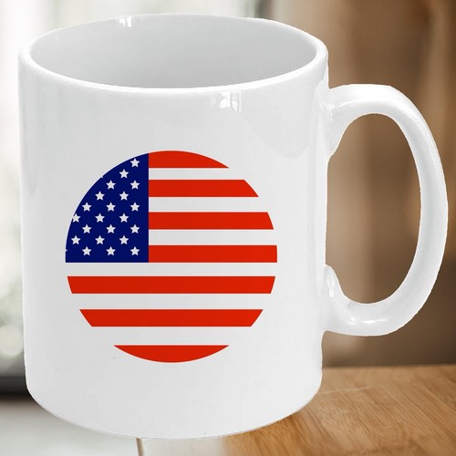 American flag mug ceramic - mug, 11oz