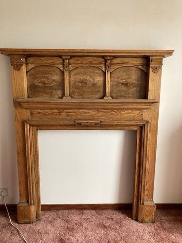 Solid oak fireplace - solid, surround