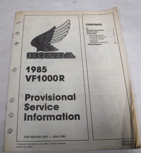 June 1985 honda vf1000r vf - june, 85