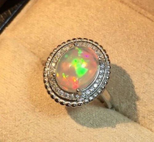 Natural ethiopian opal ring - ethiopian,