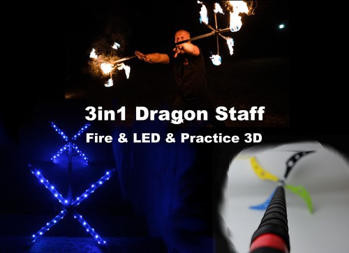 Fire led dragon - 3‑in‑1, fire‑led