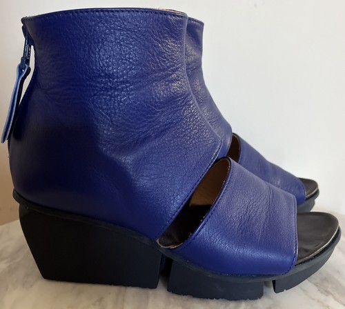 Trippen blue leather platform - leather,