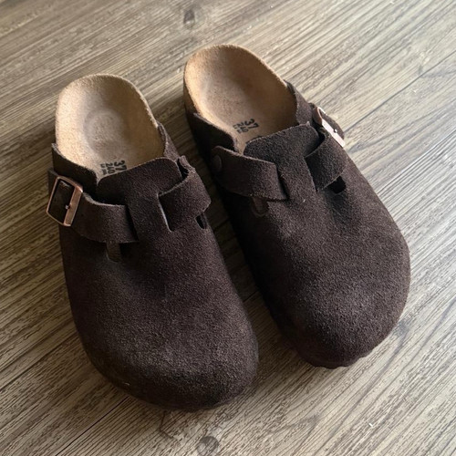 Birkenstock boston brown - boston, suede
