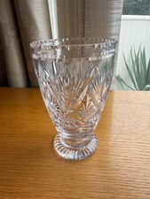 Unusual Vintage Webb Corbett 'Thistle' Cut Crystal Vase 16 cm H